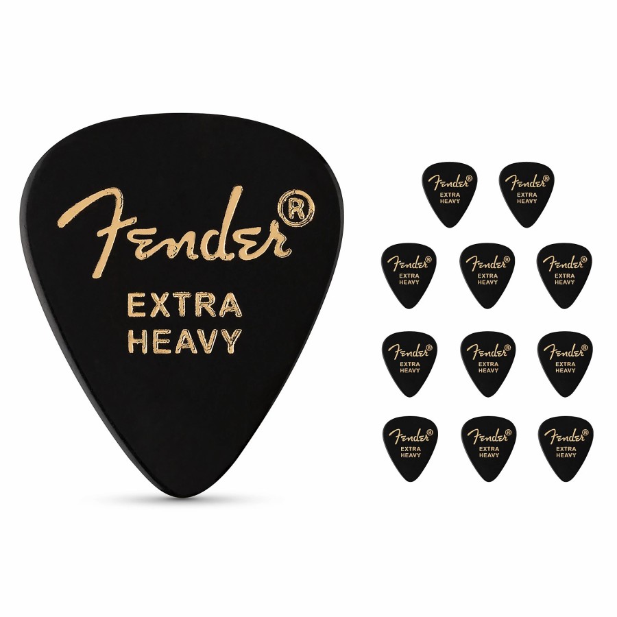 Guitars Fender Guitar Picks | Fender 351 Shape Classic Celluloid Guitar Picks (12-Pack) Extra Heavy 12 Pack