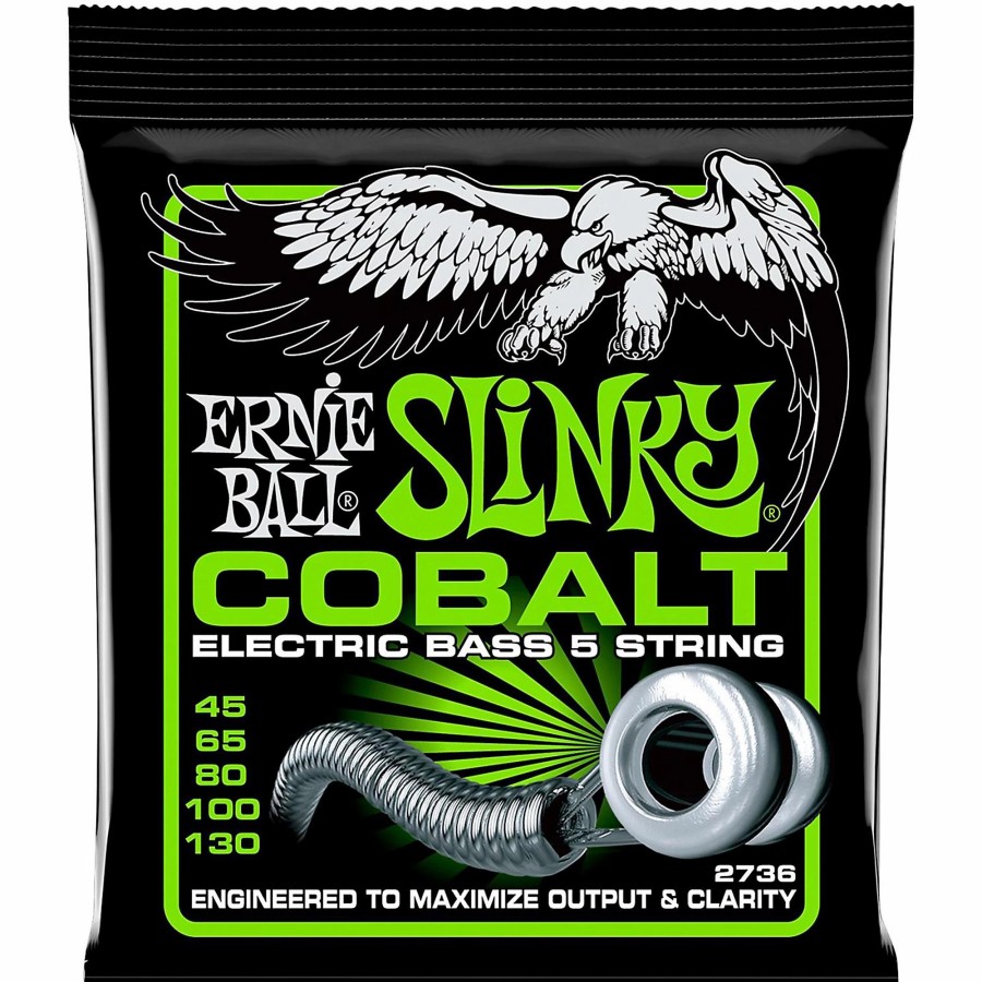 Basses Ernie Ball Bass Guitar Strings | Ernie Ball 2736 Cobalt Regular Slinky 5-String Electric Bass Strings