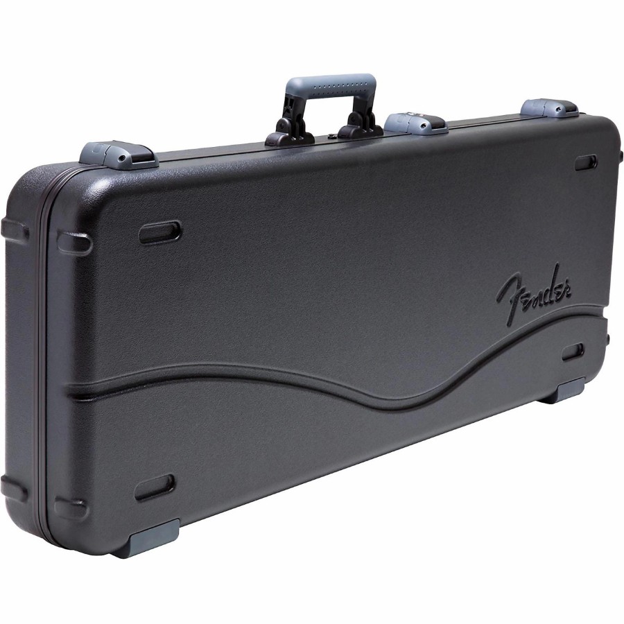 Guitars Fender Cases & Gig Bags | Fender Deluxe Molded Abs Jaguar/Jazzmaster Guitar Case Black Gray/Silver