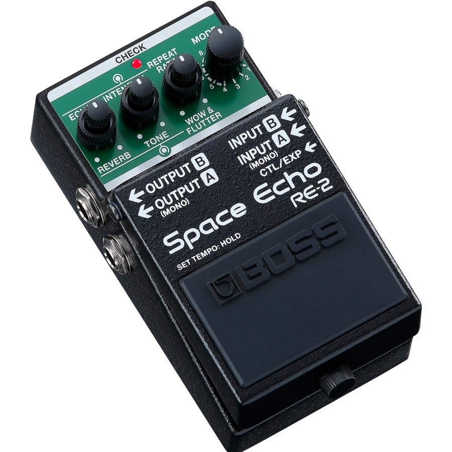 Amps & Effects BOSS Delay & Reverb | Boss Re-2 Space Echo Effects Pedal Black