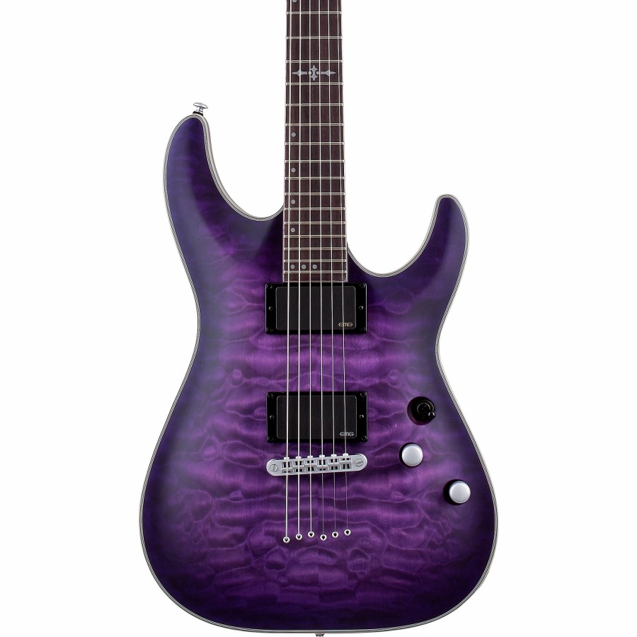 Guitars Schecter Guitar Research Solid Body | Schecter Guitar Research C-1 Platinum Electric Guitar Satin Purple Burst