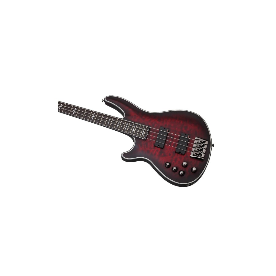 Basses Schecter Guitar Research Left-Handed | Schecter Guitar Research Hellraiser Extreme-4 Left-Handed Electric Bass Guitar Satin Crimson Red Burst