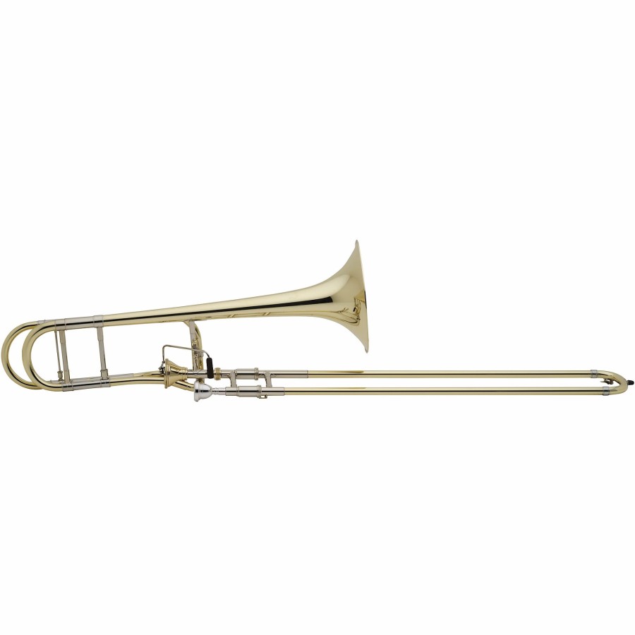 Band & Orchestra Bach | Bach 42Af Stradivarius Series Axial Flow F-Attachment Trombone 42Af Lacquer Yellow Brass Bell