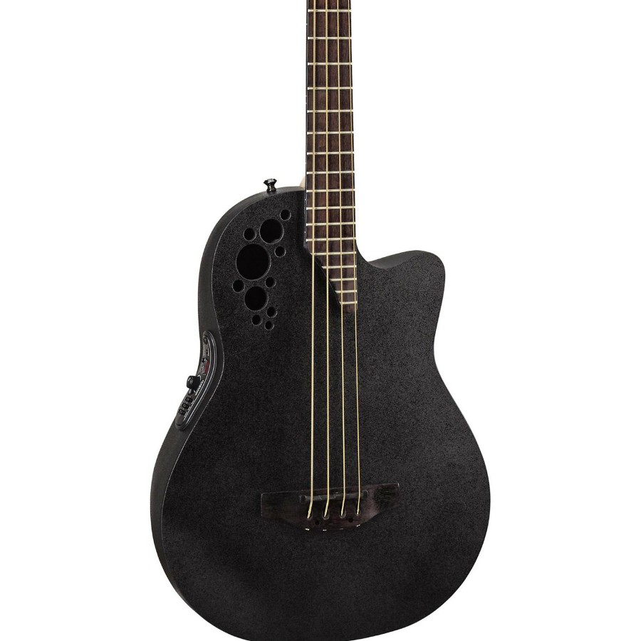 Basses Ovation Fretted | Ovation Elite Tx Mid Depth Acoustic-Electric Bass Black