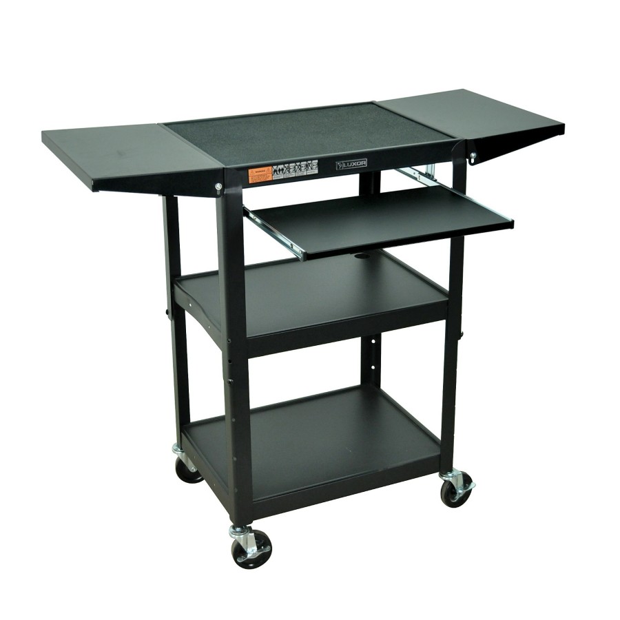 Band & Orchestra H. Wilson | H. Wilson Adjustable Height Cart With Keyboard Tray And Drop Leaf Shelves