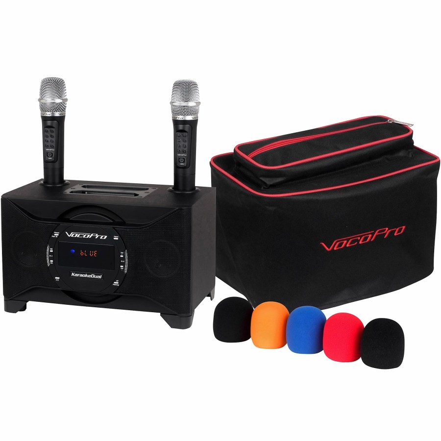 Dj Equipment VocoPro | Vocopro Karaokedual-Plus Karaoke System With Wireless Microphones And Bluetooth